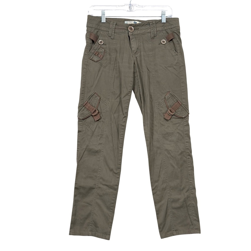 Jolt‎ Cargo Pants 7 Olive Y2K Low Rise Utility D-Ring gorpcore grunge